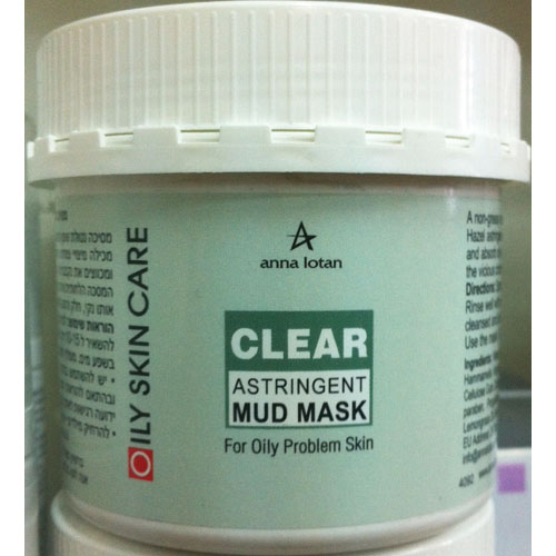 Israel Cosmedics. Anna lotan CLEAR Astringent Mud Mask 250ml