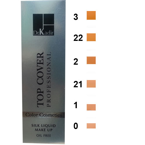 Dr Kadir Top Cover Silk Liquid Make Up 6 Shades 0 1 2 3 21 22